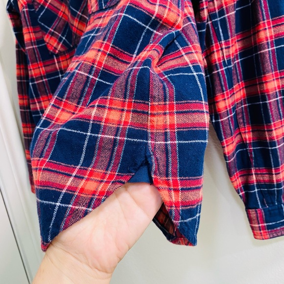 J.Crew Size Large Popover Shirt Jacket Womens Plaid Cotton 1/4 Zip Granola Girl - Picture 8 of 8